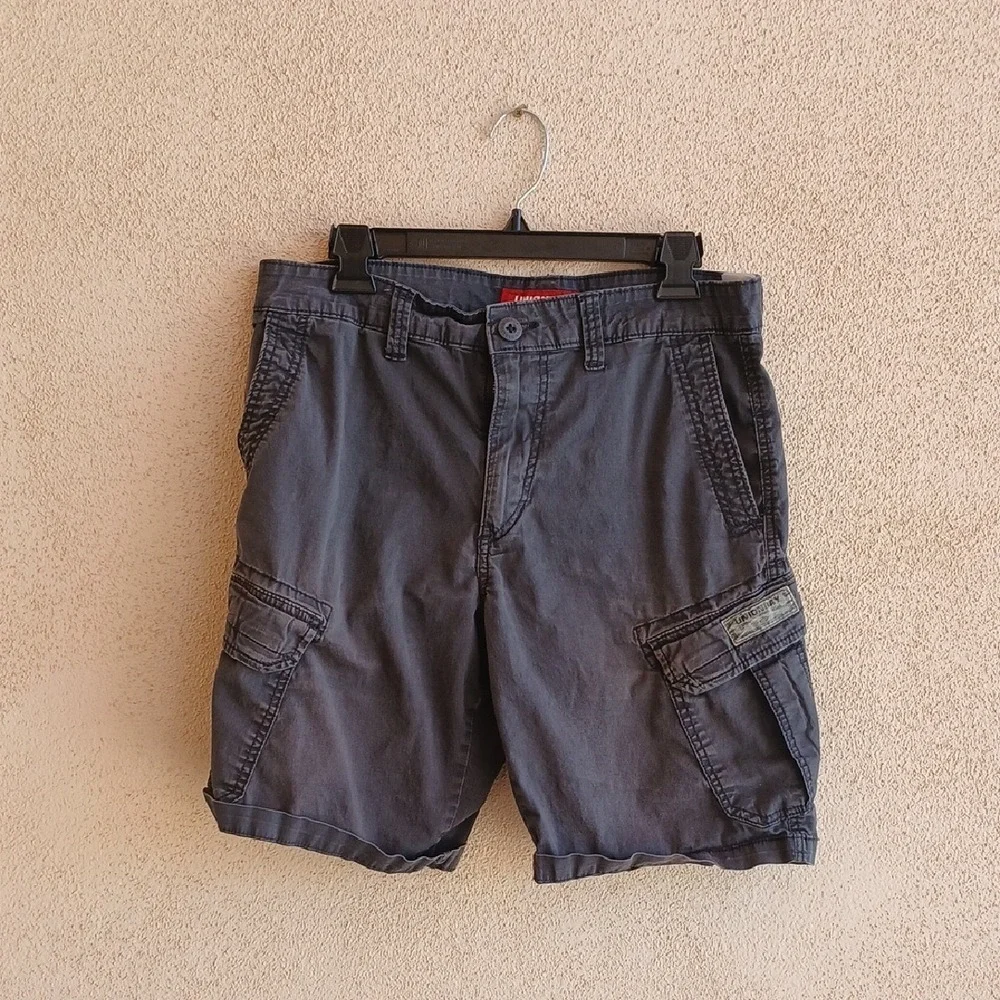 Make Offer! UNIONBAY Gray Cargo Shorts Casual Cotton Blend
